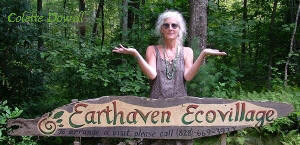 Colette Dowell supporting Earth Haven off grid community